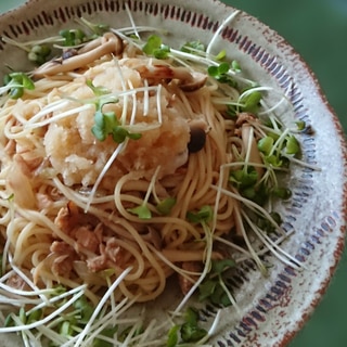 かいわれ大根とᕷ大根おろしツナパスタꕤ୭*